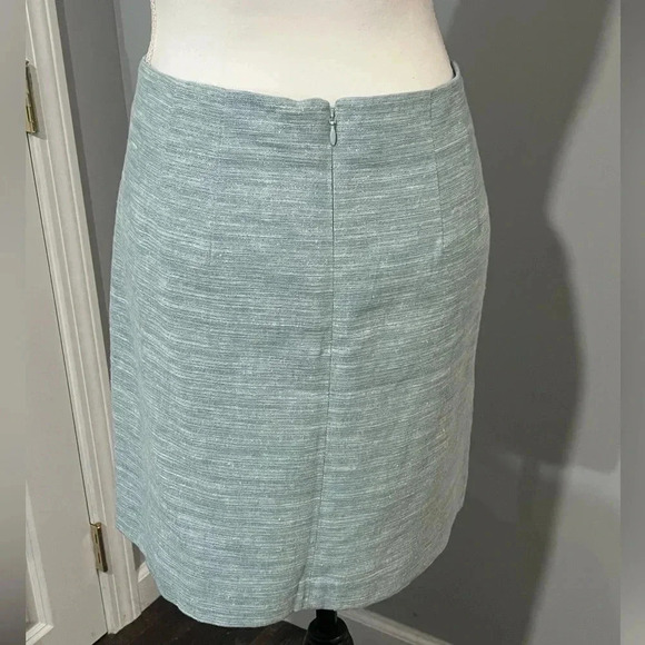 LOFT size 10 back zip linen blend lined skirt with sparkle ✨ NWT - Picture 13 of 16